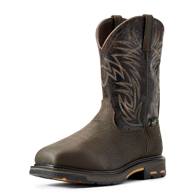 Botas De Trabajo Ariat Workhog Wide Square Toe Metguard Waterproof Composite Toe Marrones Oscuro Hom